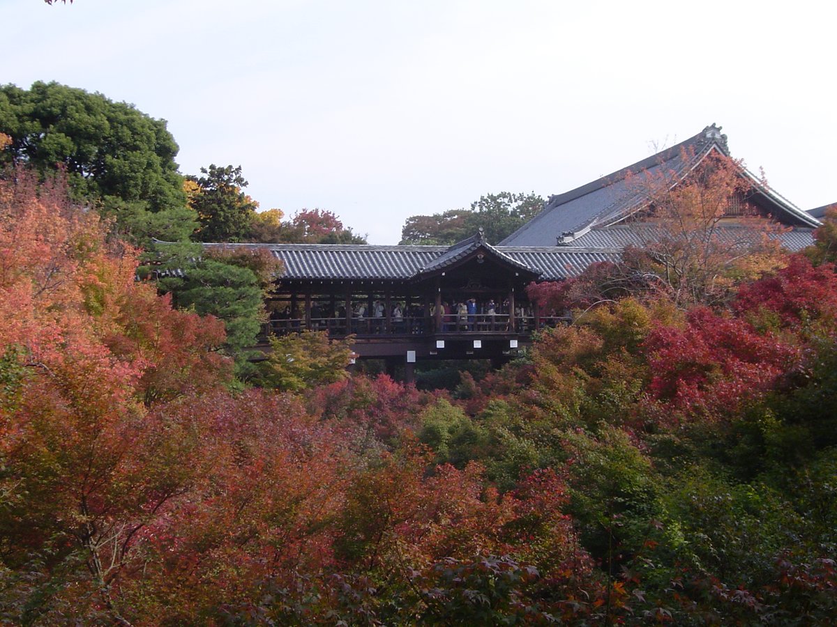 紅葉と通天橋（京都・東福寺）